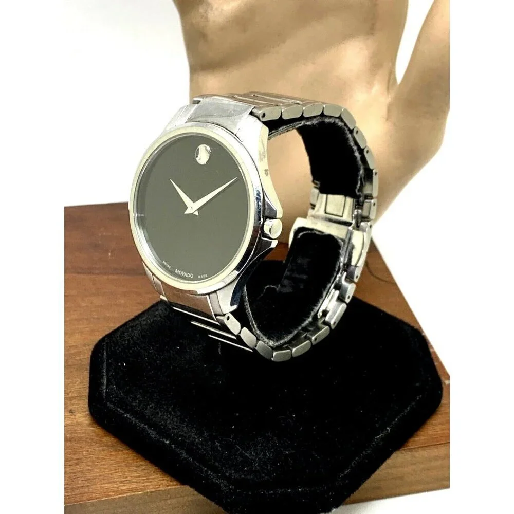 Movado Men's Watch 77.1.14.1581 Black Dial Swiss Quartz Stainless Steel …